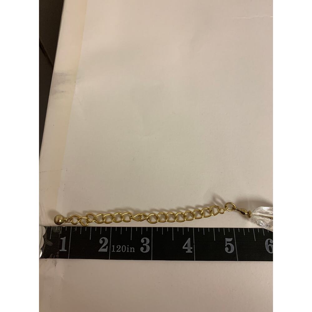Chico's Necklace Set with Bracelets Clear Beads Goldtone Accents - Picture 5 of 8